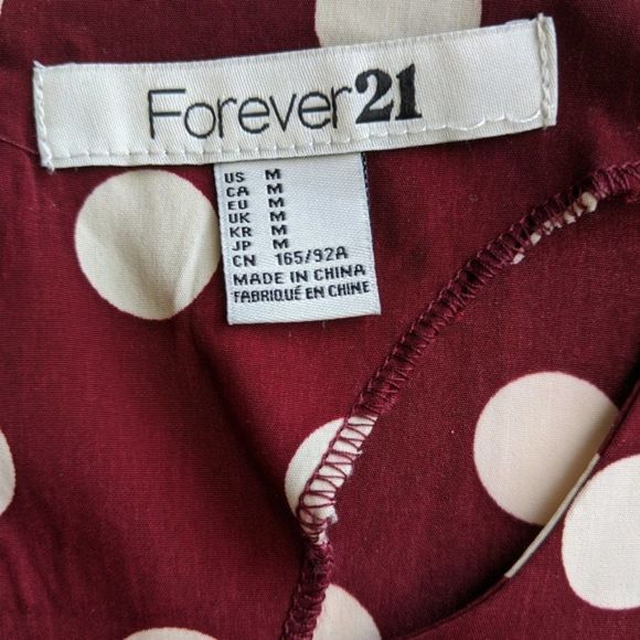 Forever 21 Polka Dot Long Sleeve Blouse - Picture 3 of 4